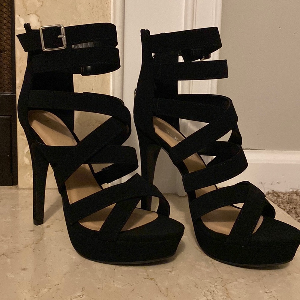 MARCOREPUBLIC Indianapolis Women's Open Toe High Platform High Heeled Stilettos